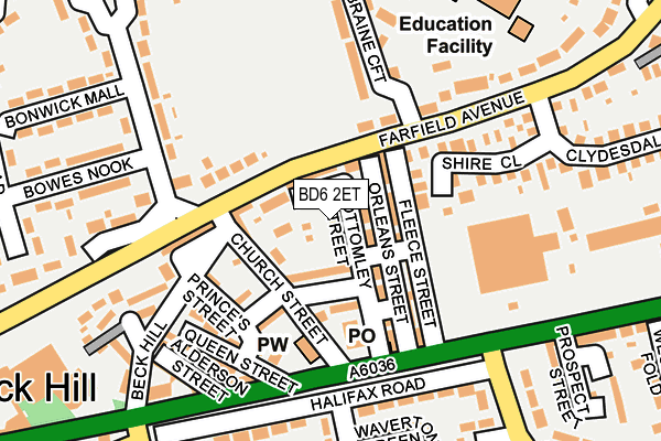 BD6 2ET map - OS OpenMap – Local (Ordnance Survey)