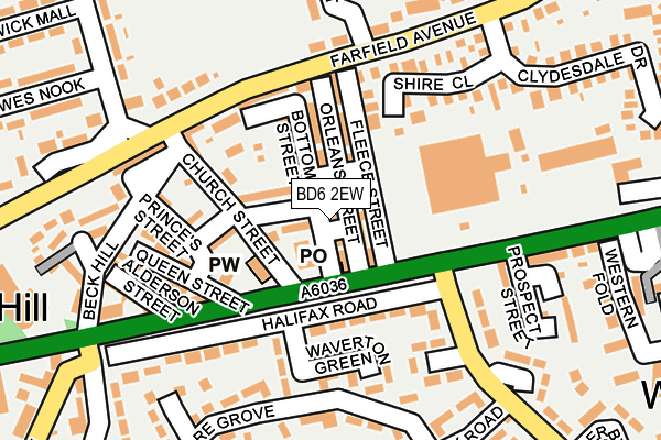 BD6 2EW map - OS OpenMap – Local (Ordnance Survey)