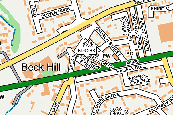 BD6 2HB map - OS OpenMap – Local (Ordnance Survey)