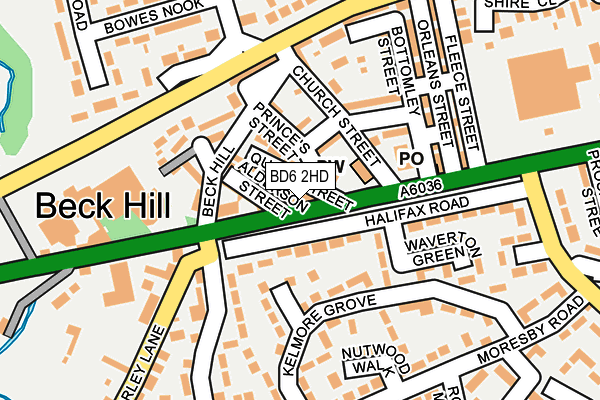 BD6 2HD map - OS OpenMap – Local (Ordnance Survey)