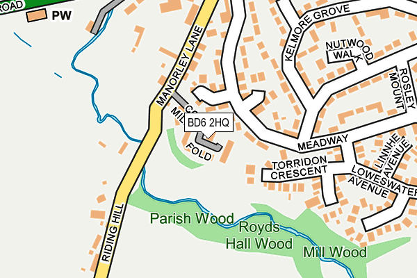 BD6 2HQ map - OS OpenMap – Local (Ordnance Survey)