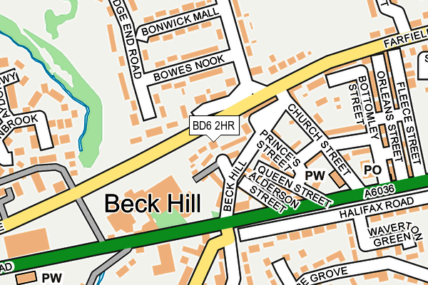 BD6 2HR map - OS OpenMap – Local (Ordnance Survey)