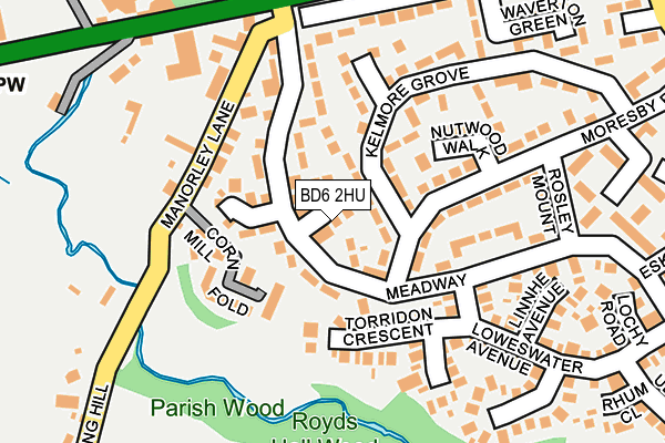 BD6 2HU map - OS OpenMap – Local (Ordnance Survey)