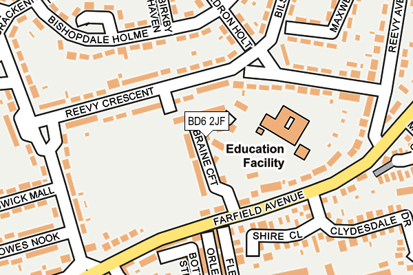 BD6 2JF map - OS OpenMap – Local (Ordnance Survey)