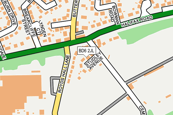 BD6 2JL map - OS OpenMap – Local (Ordnance Survey)