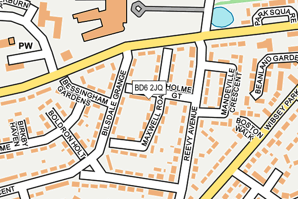 BD6 2JQ map - OS OpenMap – Local (Ordnance Survey)