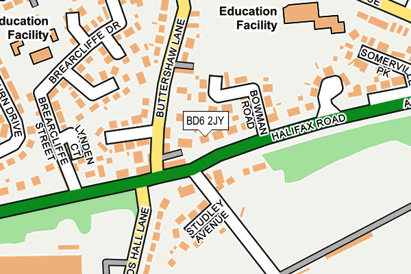 BD6 2JY map - OS OpenMap – Local (Ordnance Survey)