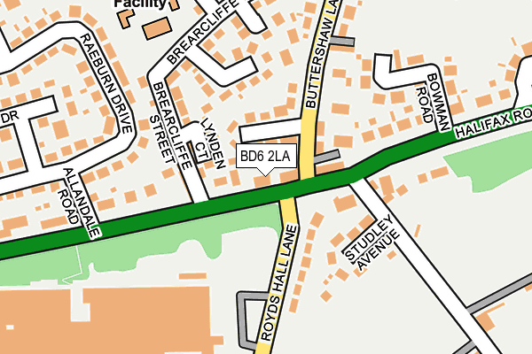 BD6 2LA map - OS OpenMap – Local (Ordnance Survey)