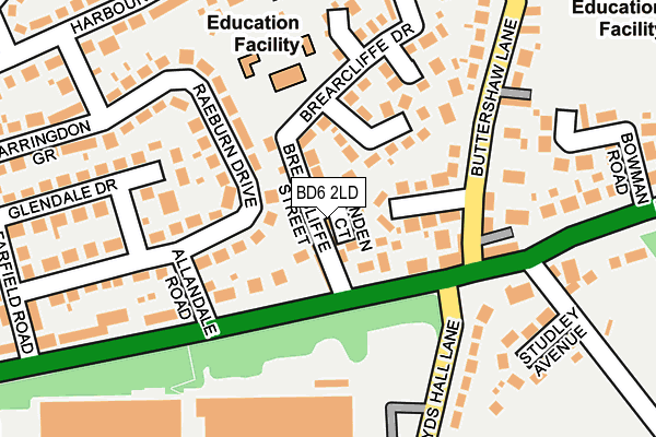 BD6 2LD map - OS OpenMap – Local (Ordnance Survey)