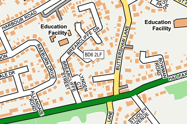 BD6 2LF map - OS OpenMap – Local (Ordnance Survey)