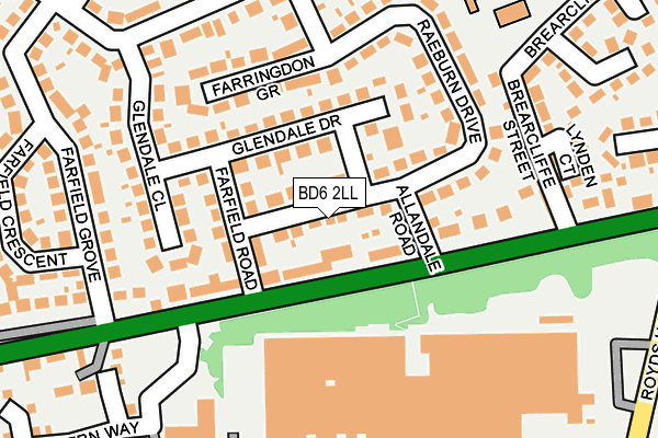 BD6 2LL map - OS OpenMap – Local (Ordnance Survey)