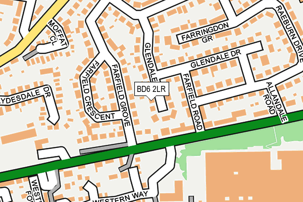 BD6 2LR map - OS OpenMap – Local (Ordnance Survey)