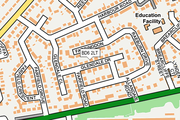 BD6 2LT map - OS OpenMap – Local (Ordnance Survey)