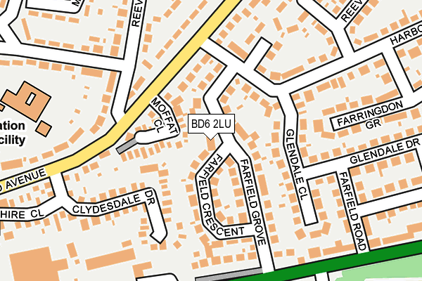 BD6 2LU map - OS OpenMap – Local (Ordnance Survey)