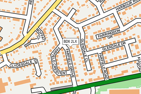 BD6 2LX map - OS OpenMap – Local (Ordnance Survey)