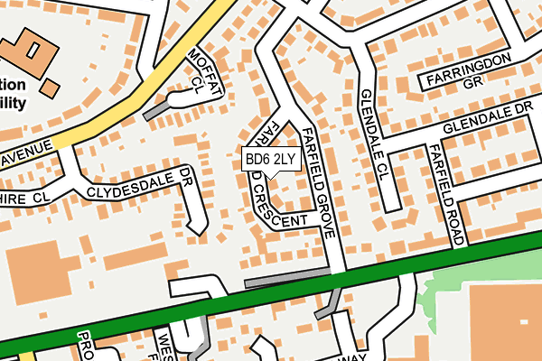 BD6 2LY map - OS OpenMap – Local (Ordnance Survey)