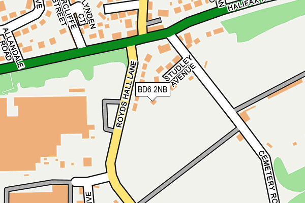 BD6 2NB map - OS OpenMap – Local (Ordnance Survey)