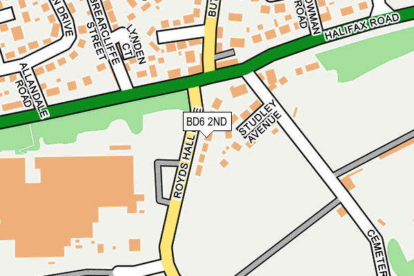 BD6 2ND map - OS OpenMap – Local (Ordnance Survey)