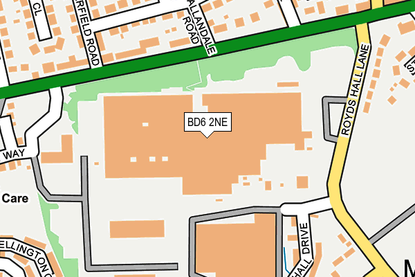 BD6 2NE map - OS OpenMap – Local (Ordnance Survey)