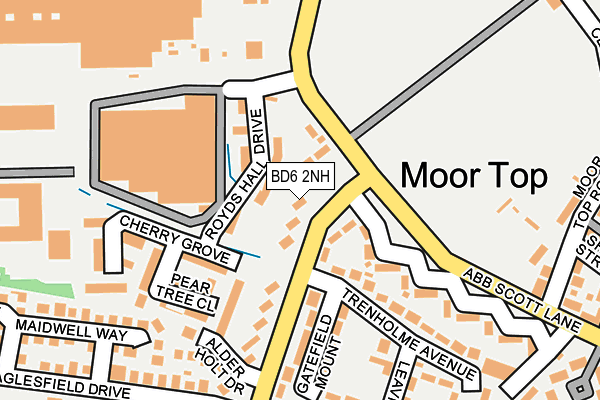 BD6 2NH map - OS OpenMap – Local (Ordnance Survey)