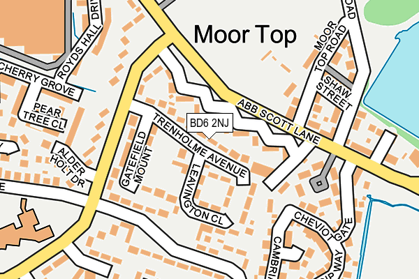 BD6 2NJ map - OS OpenMap – Local (Ordnance Survey)