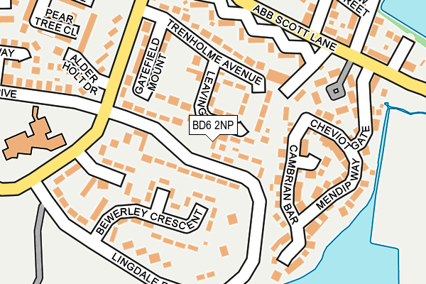 BD6 2NP map - OS OpenMap – Local (Ordnance Survey)