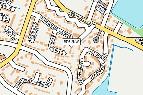BD6 2NW map - OS OpenMap – Local (Ordnance Survey)