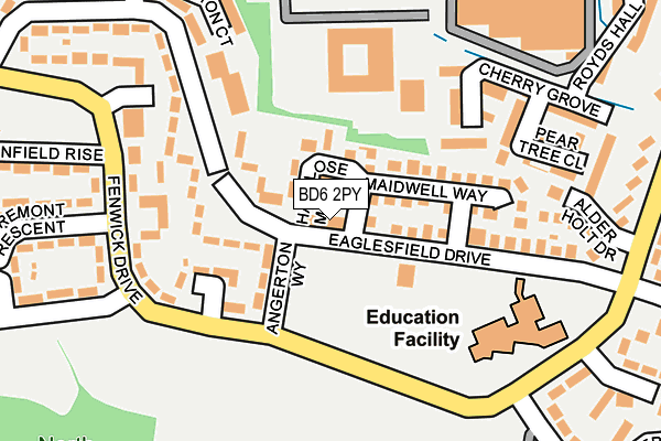 BD6 2PY map - OS OpenMap – Local (Ordnance Survey)
