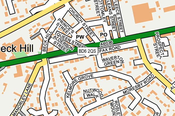 BD6 2QS map - OS OpenMap – Local (Ordnance Survey)