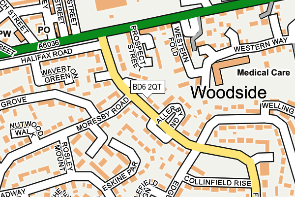 BD6 2QT map - OS OpenMap – Local (Ordnance Survey)