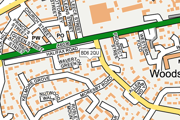 BD6 2QU map - OS OpenMap – Local (Ordnance Survey)
