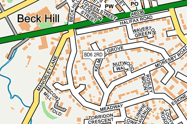 BD6 2RD map - OS OpenMap – Local (Ordnance Survey)
