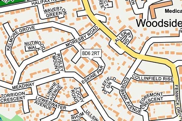 BD6 2RT map - OS OpenMap – Local (Ordnance Survey)