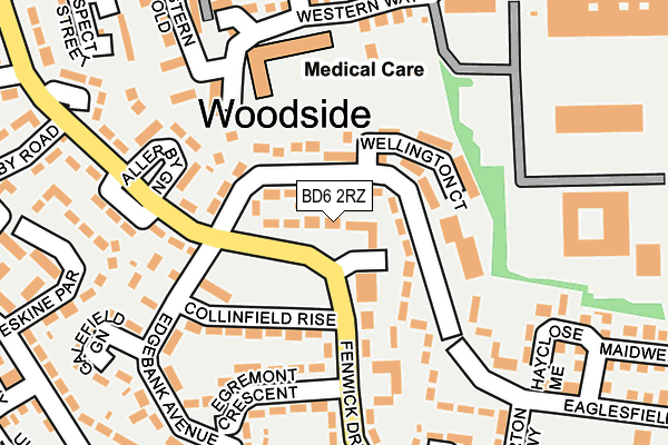 BD6 2RZ map - OS OpenMap – Local (Ordnance Survey)