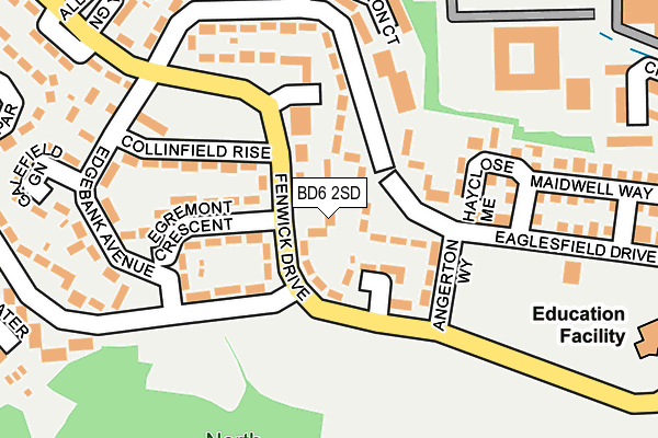 BD6 2SD map - OS OpenMap – Local (Ordnance Survey)