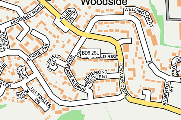 BD6 2SL map - OS OpenMap – Local (Ordnance Survey)