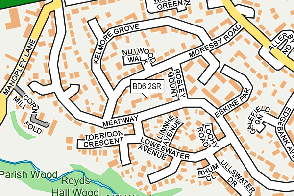 BD6 2SR map - OS OpenMap – Local (Ordnance Survey)