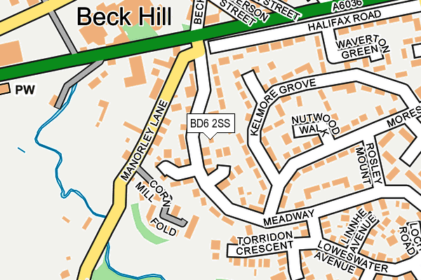BD6 2SS map - OS OpenMap – Local (Ordnance Survey)