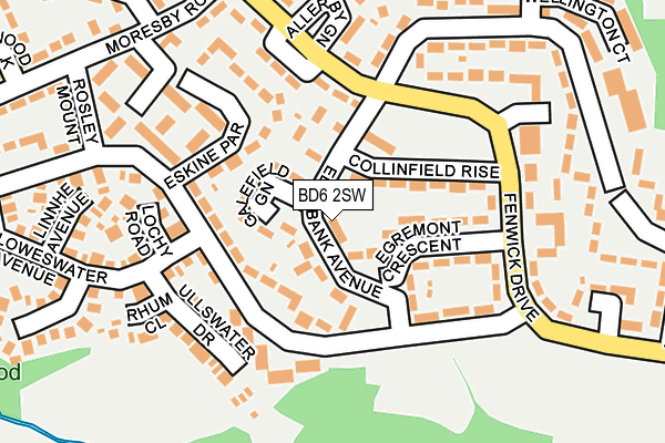 BD6 2SW map - OS OpenMap – Local (Ordnance Survey)