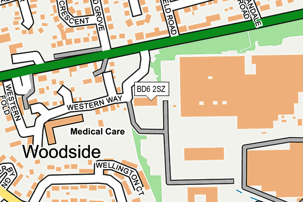 BD6 2SZ map - OS OpenMap – Local (Ordnance Survey)