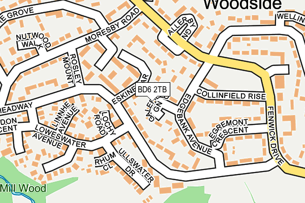 BD6 2TB map - OS OpenMap – Local (Ordnance Survey)