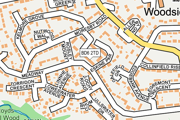 BD6 2TD map - OS OpenMap – Local (Ordnance Survey)