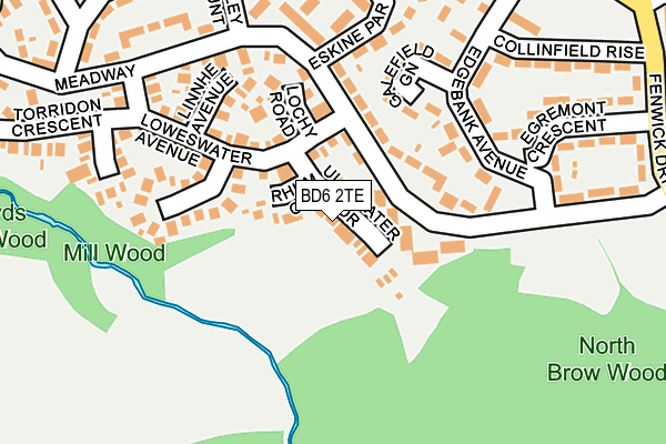 BD6 2TE map - OS OpenMap – Local (Ordnance Survey)