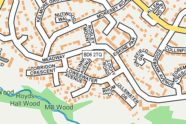 BD6 2TQ map - OS OpenMap – Local (Ordnance Survey)