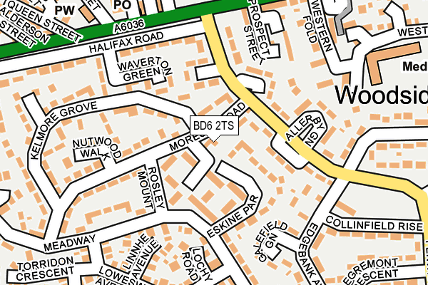 BD6 2TS map - OS OpenMap – Local (Ordnance Survey)