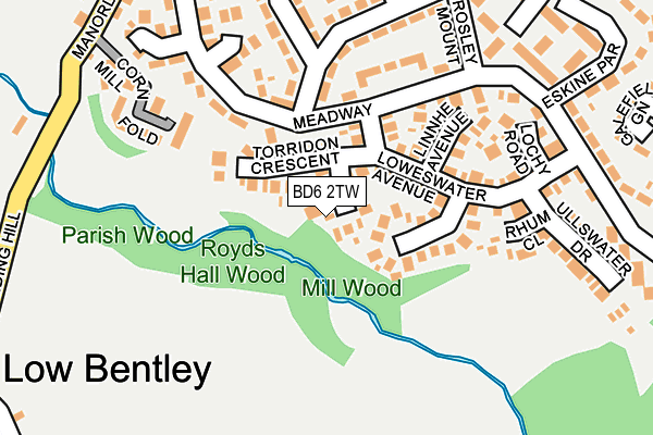 BD6 2TW map - OS OpenMap – Local (Ordnance Survey)