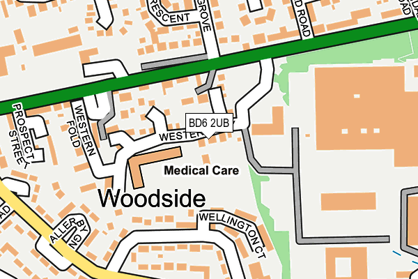 BD6 2UB map - OS OpenMap – Local (Ordnance Survey)
