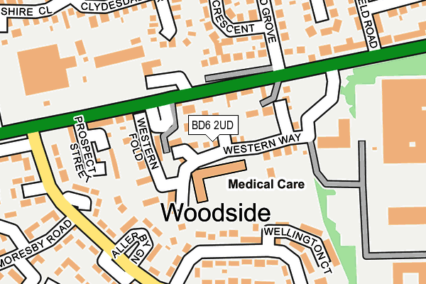BD6 2UD map - OS OpenMap – Local (Ordnance Survey)