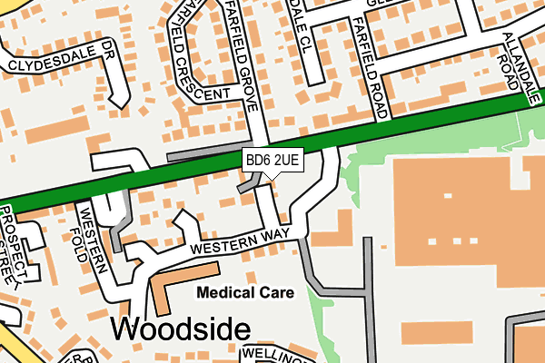 BD6 2UE map - OS OpenMap – Local (Ordnance Survey)