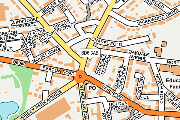 BD6 3AB map - OS OpenMap – Local (Ordnance Survey)